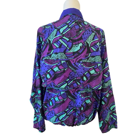 Reebok Vintage Retro Purple Windbreaker Track Jacket - Picture 3 of 6